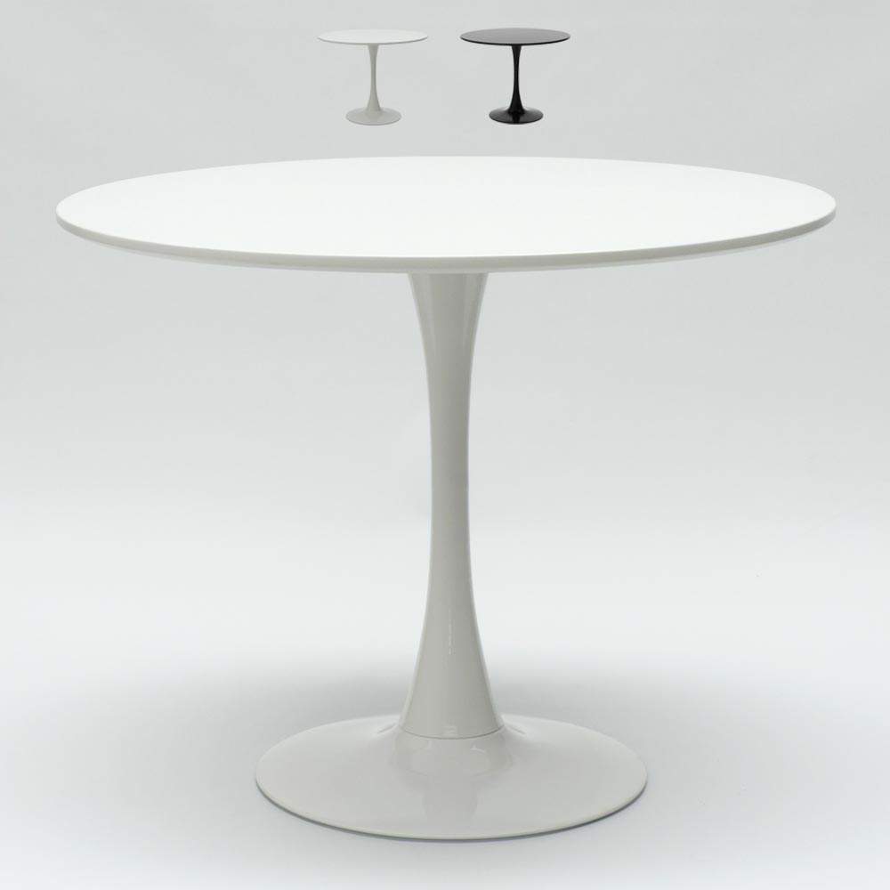 Rund Tisch Tulip 80x80 Cm Inneneinrichtung Kaffee Bistro Lokale Weiss Schwarz Ebay