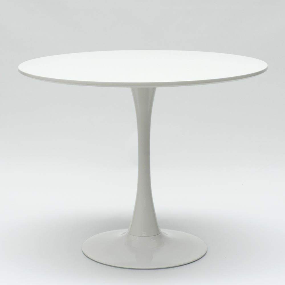 Rund Tisch Tulip 80x80 Cm Inneneinrichtung Kaffee Bistro Lokale Weiss Schwarz Ebay
